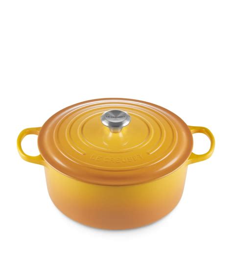 Le Creuset Yellow Cast Iron Signature Round Casserole Dish Cm