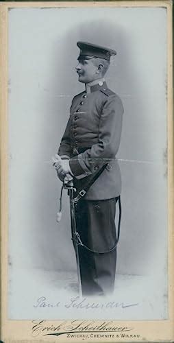 Foto Deutscher Soldat In Uniform Paul Schumann Portrait Degen Foto