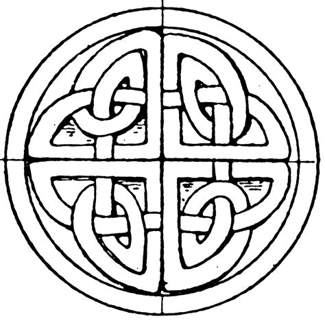 Celtic Stone Cross Circular Panel Clipart Etc