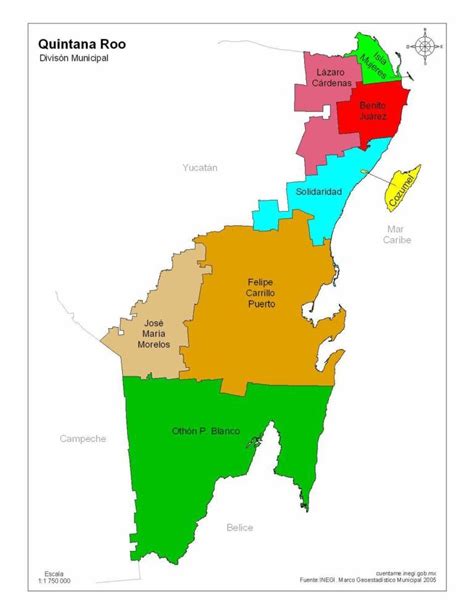 Mapas De Quintana Roo Descarga E Imprime Con Nombres Y Sin Nombres