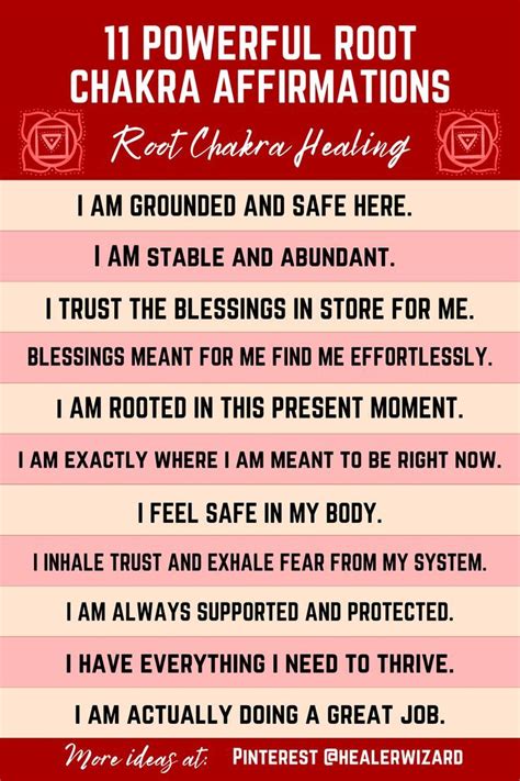 11 Powerful Root Chakra Affirmations For Root Chakra Healing Root