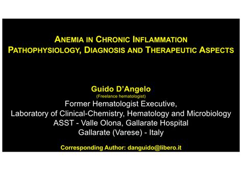 anemia  chronic inflammation pathophysiology diagnosis