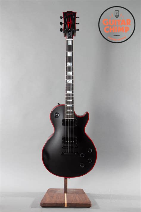 2019 Gibson Custom Shop Les Paul Custom Satin Red Widow Guitar Chimp