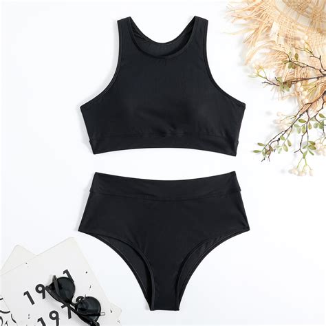Women S Multicolor Tank Top High Waist Bikini Swimsuit Hepsiburada Global