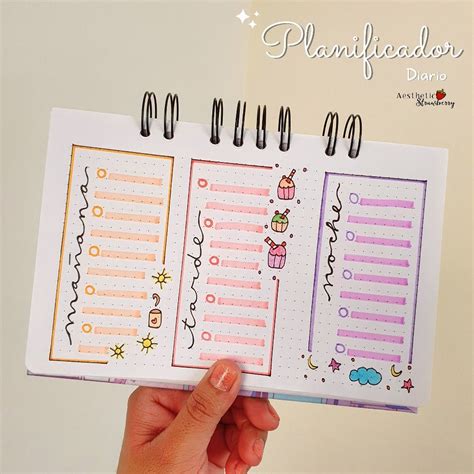 Planificador Diario Para Tu Bujo En Planificador Cuaderno