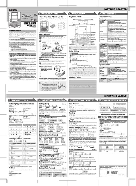 BROTHER P TOUCH PT 1830 LABEL MAKER USER MANUAL ManualsLib