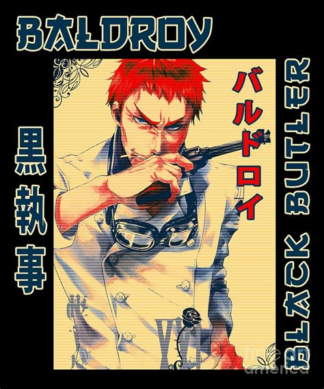 Black Butler Retro Art Anime Baldroy Drawing by Anime Art - Pixels