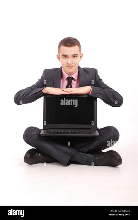 Full Length Portrait Of Confident Mature Businessman Which Working In