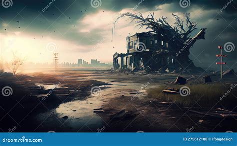 Apocalyptic Landscape Humanity S Struggle In Eerily Realistic