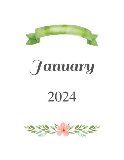 Editable Monthly Planner Dividers January Divider