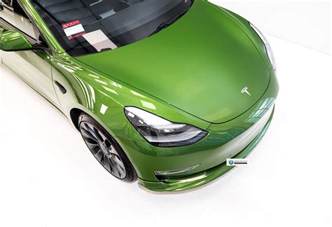 Voodoo Green Tesla Model 3 Performance