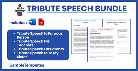 Free 12 Sample Tribute Speech In Pdf