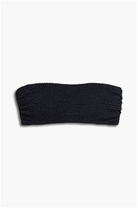 VERONICA BEARD Catarina Seersucker Bandeau Bikini Top THE OUTNET