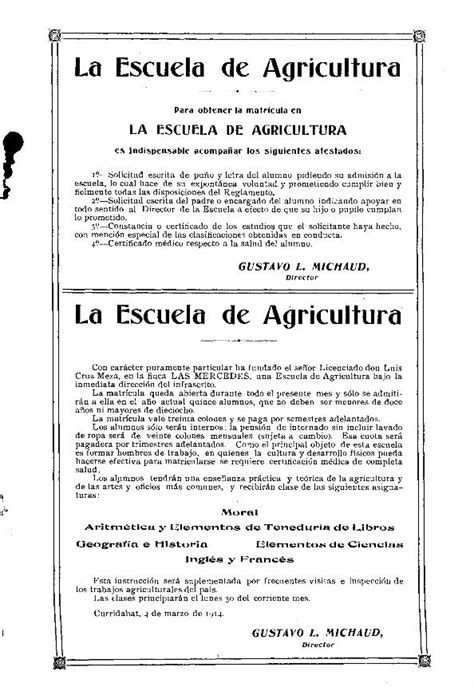 Pdf La Escuela De Agricultura Z Solicitud Escrita Del Padre O