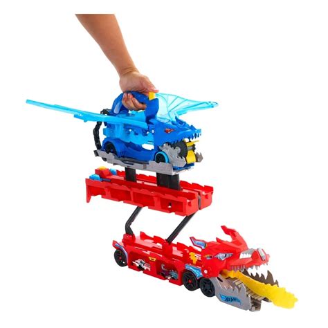 Pista Hot Wheels City Supertrailer de Dragão Colorido Mattel Cadê Meu