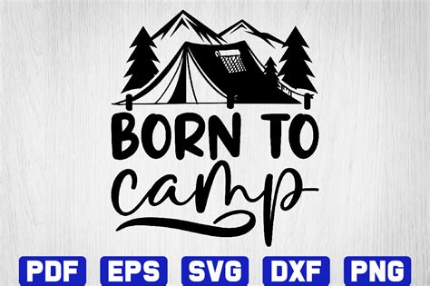 Born To Camp SVG Design Graphic By Thecraftable Creative Fabrica