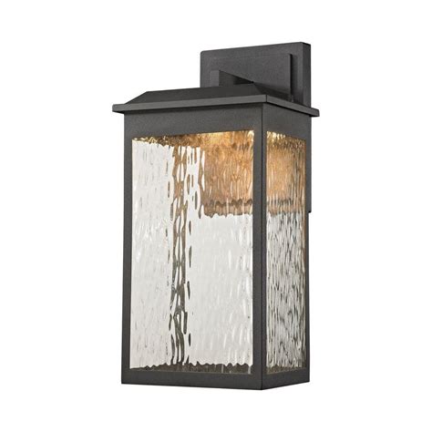 1-Light Matte Black Outdoor Wall Sconce-TN-60287 - The Home Depot