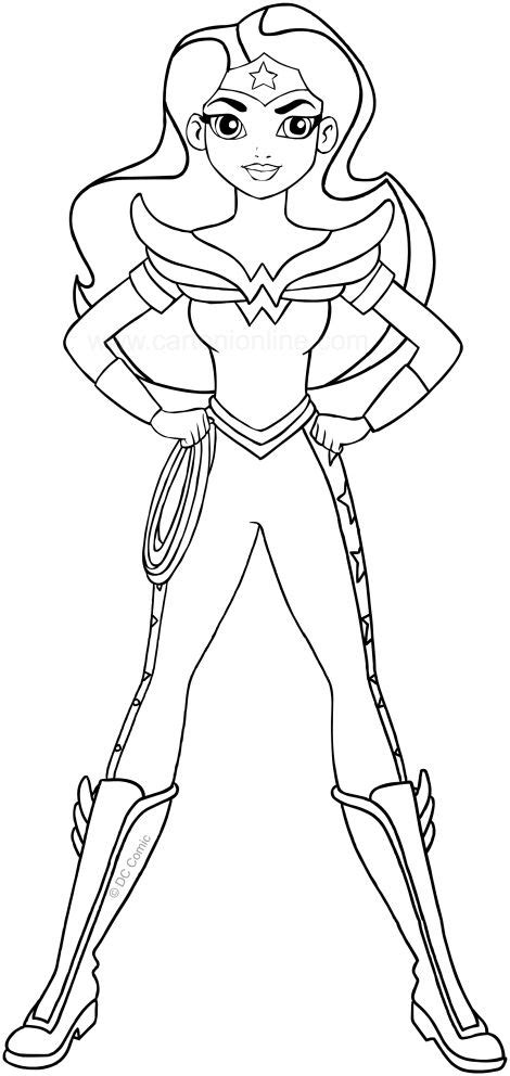 Wonder Woman Dc Superhero Girls Coloring Page To Print Superhero