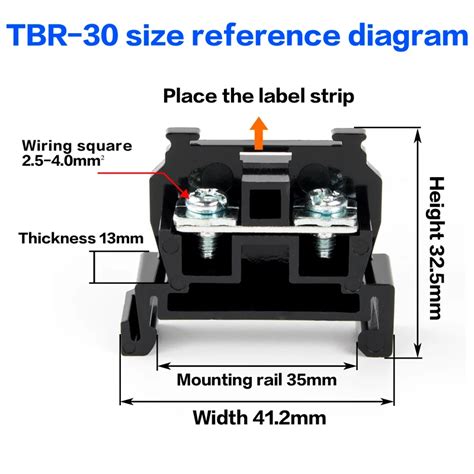 Tbr Series 30a 600v Plastic Electrical Connection Terminal Tbr 30 Brass