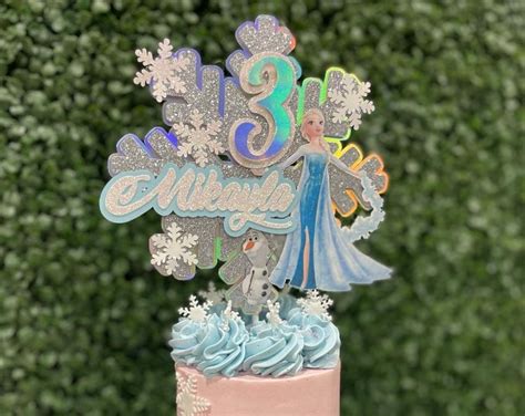 Snowflake Frozen Inspired Cake Topper Etsy