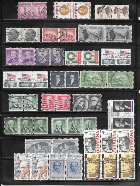 #442 My Page of Used US. Stamps Pairs + Collection / Lot. | United ...