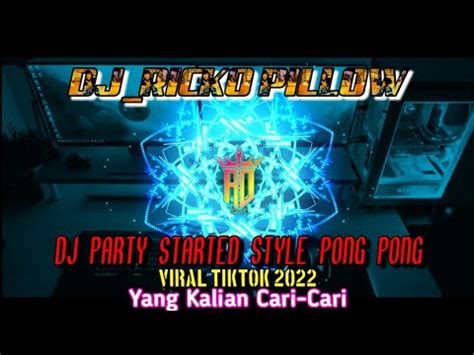 Dj Party Started Style Pong Pong Dj Ricko Pillow Youtube