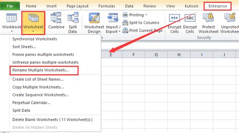 How To Rename Multiple Worksheets In Excel