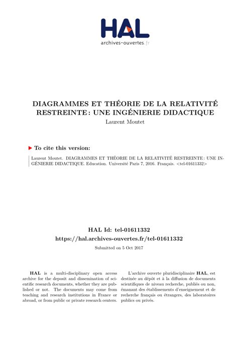 Th Orie De La Relativit Restreinte Pdf