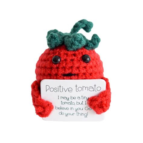 Positive Potatoes Room Decor Ornament Knit Inspired Toy Tiny Yarn