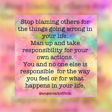 Stop Blaming Others And Take Responsibility Quotes Shortquotes Cc