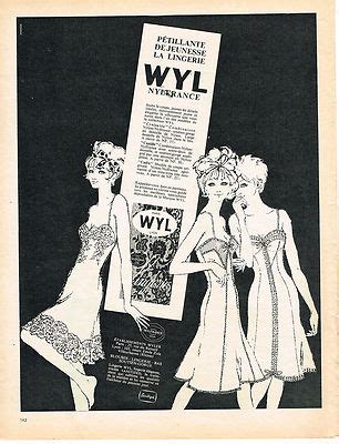 PUBLICITE ADVERTISING 034 1961 WYL NYLFRANCE Lingerie Nuisette Sous Vetement EBay