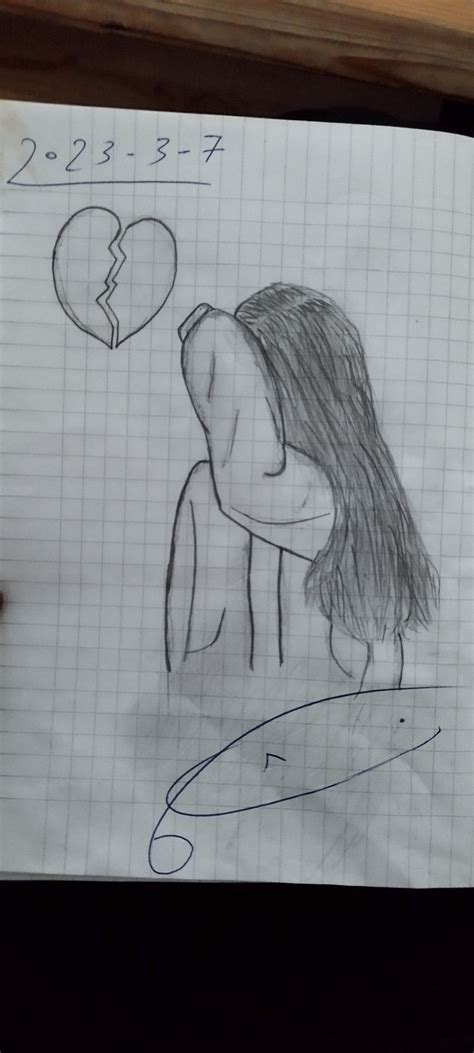 رسم بنت حزينه