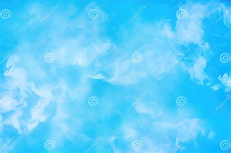 Wispy Smoke On Vivid Blue Background Stock Photo Image Of Abstract