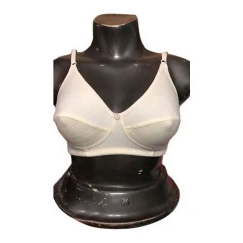 Suzain Padded Plain Ivory Hosiery Bra For Daily Wear Size 28 44 Inch