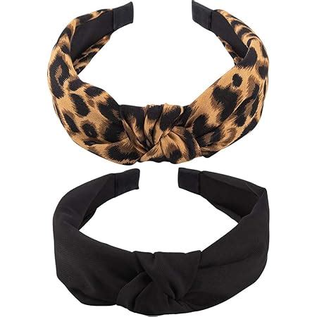 Amazon Leopard Print Headband For Women Girls Wide Knotted Bow