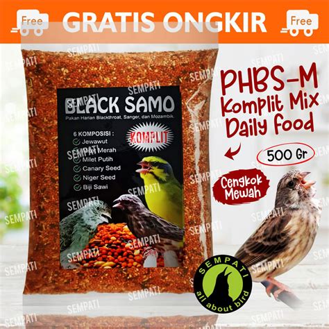 Jual Black Samo 500gram Merek Sempati Phbs Pakan Burung Blackthroat