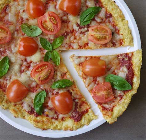 Crema Y Chocolate Pizza Con Masa De Coliflor Sin Harina Y Baja En