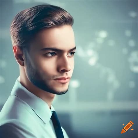Determined Young Businessman In A Modern Office On Craiyon