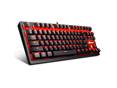 Blue 87 Keys USB Wired Gaming Keyboard, Pastel Lighting Keyboard ...