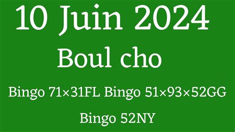 Boul Cho Pou Jodia Juin Bingo Flbingo Ggbingo