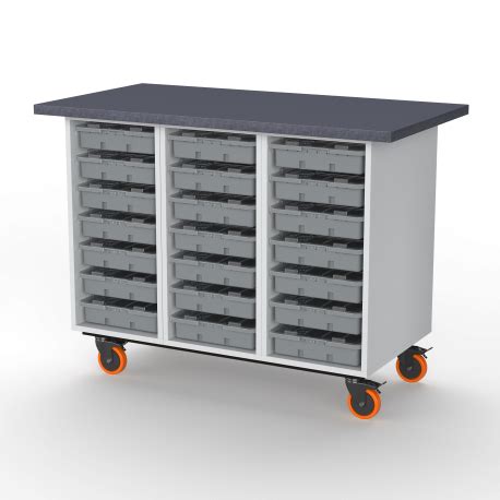 Rolling Workbench with 3 Cabinets, 24 Trays & Lids - VEX Robotics ...