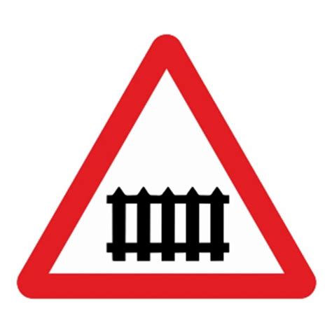 Acp Redblack And White Guarded Railway Crossing Sign Board Shape