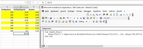 Vba Funktionen Sumif Und Sumifs Automate Excel