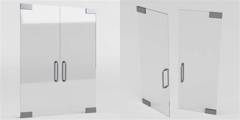 3d Frameless Glass Door Turbosquid 1605665