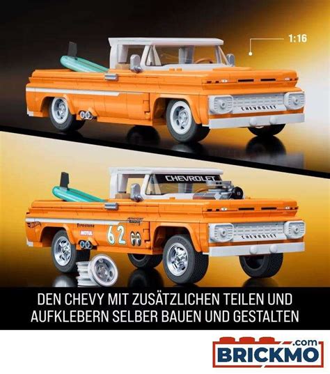Mattel Brick Shop Hot Wheels JFT Custom Chevy Pickup JFT BRICKMO LEGO And Stud