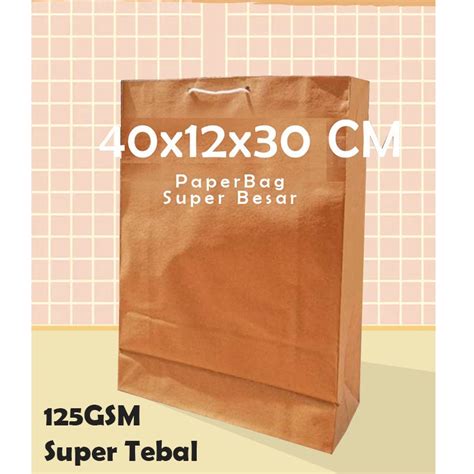 Jual Paper Bag Coklat Polos Besar X X Cm Paper Bag Kado