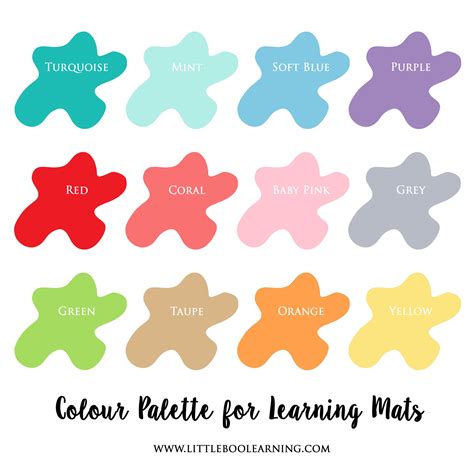 Personalised Colours Learning Mat Welsh Little Boo Learning