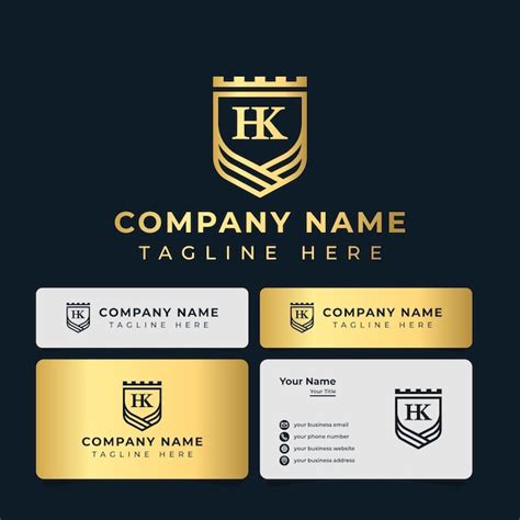 Premium Vector Letter Hk Monogram Shield King Logo Suitable For Any