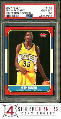 2007 FLEER 86 RETRO ROOKIES 143 KEVIN DURANT RC PSA 10 EBay