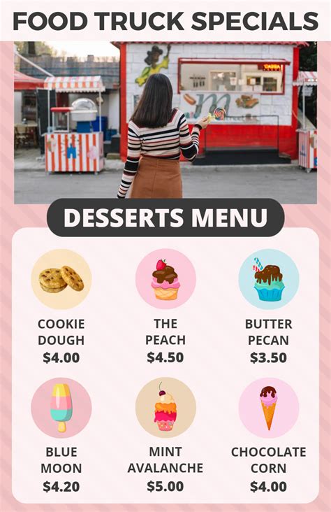 Food Truck Menu Ideas and Examples - PhotoADKing